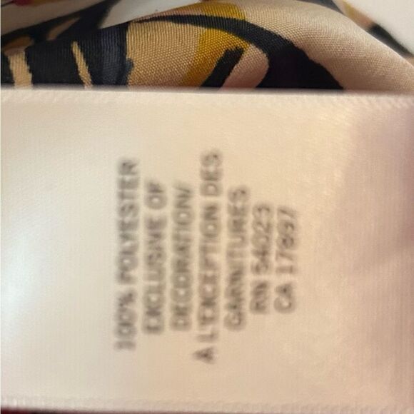 Banana Republic Cream Print Pattern Sleeveless Blouse Size XS - Picture 5 of 8